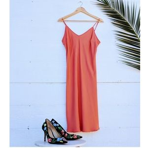 💌Coral Satin Slip dress- A New Day